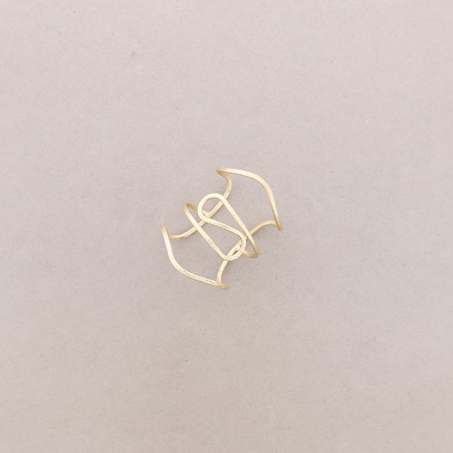 PULSERA METAL LINEAS AJUSTABLE