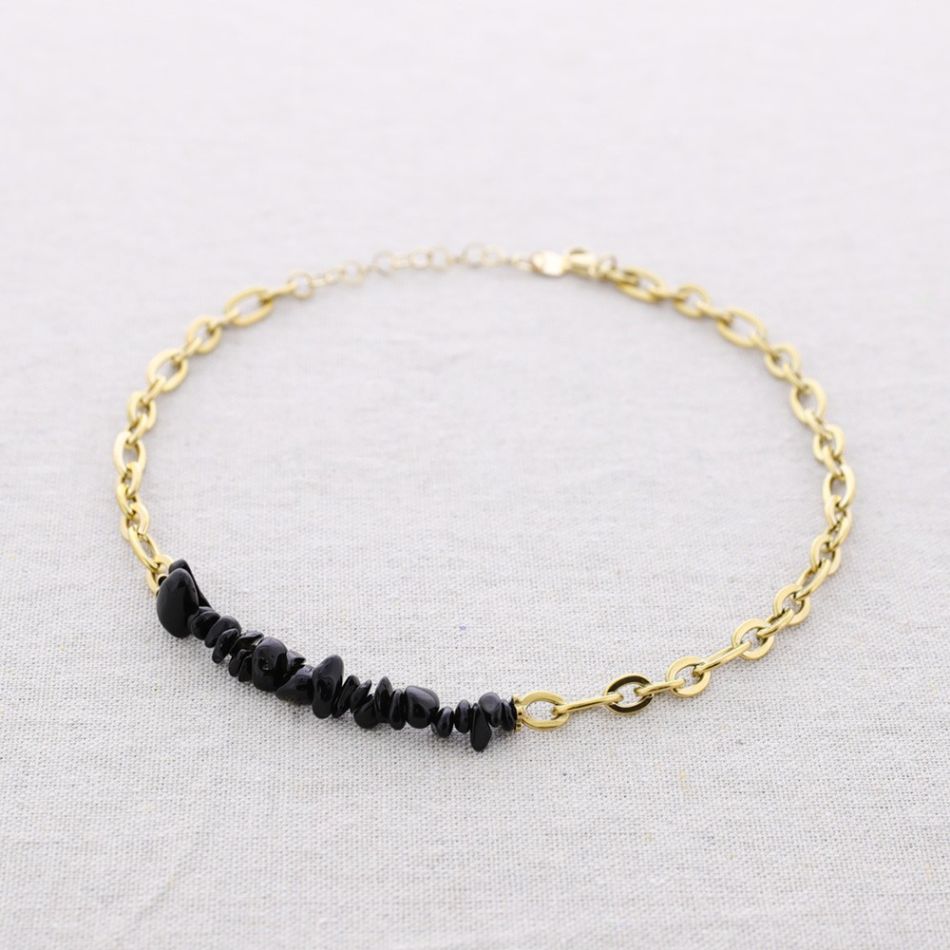 STEEL STONES NECKLACE