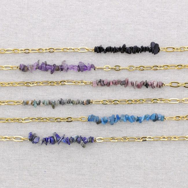 STEEL STONES NECKLACE