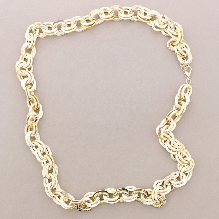 COLLAR LARGO DOBLE ESLABONES METAL 2