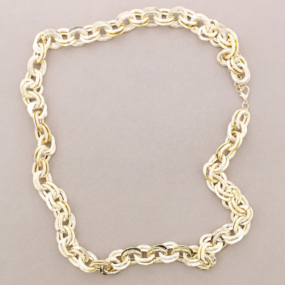 COLLAR LARGO DOBLE ESLABONES METAL