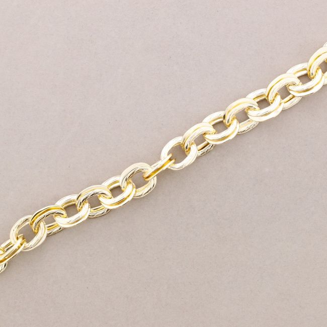 DOUBLE METAL LINKS NECKLACE