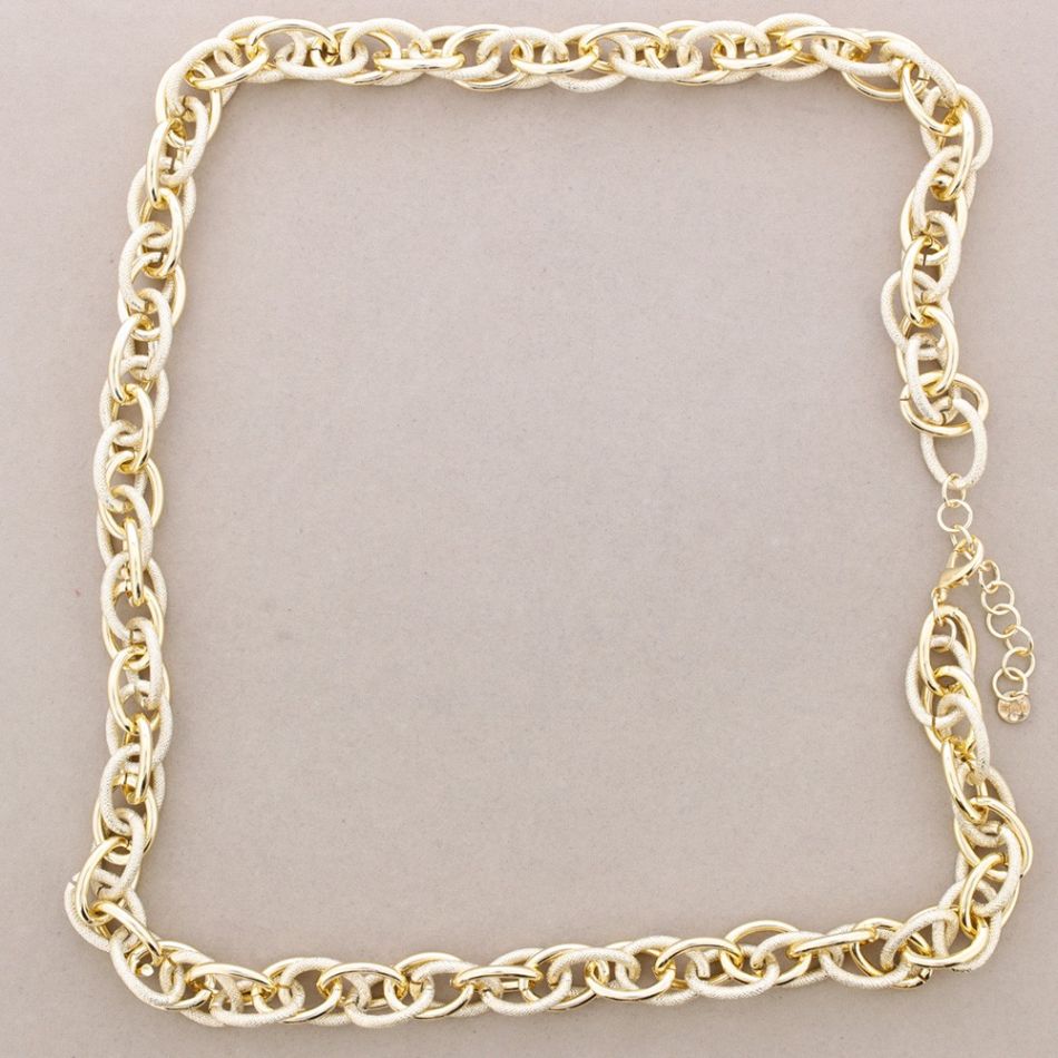 LONG METAL MULTI-LINK NECKLACE
