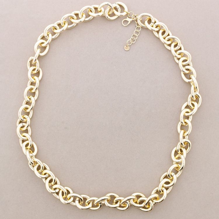 LONG METAL LINK NECKLACE 2