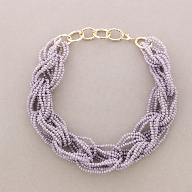 FACETED CRYSTAL BEADED NECKLACE