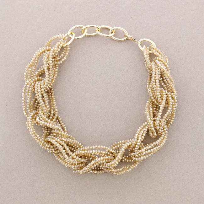 FACETED CRYSTAL BEADED NECKLACE