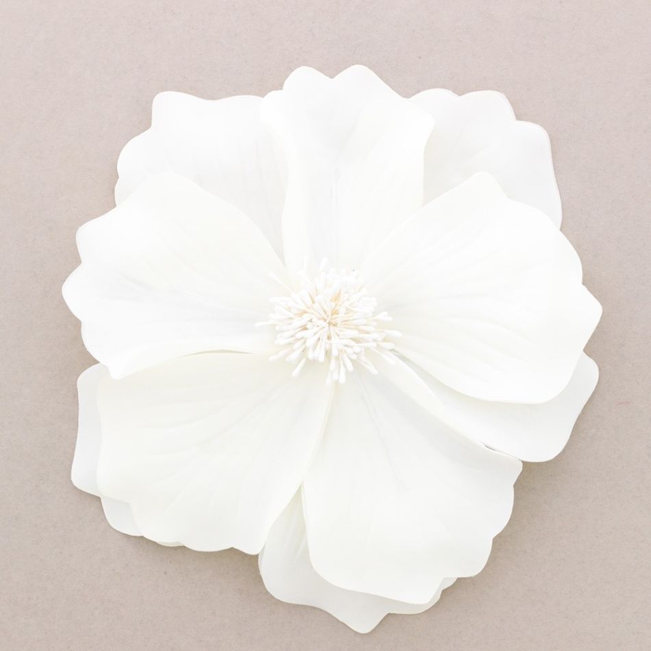FABRIC FLOWER BROOCH WITH PETALS 19CM