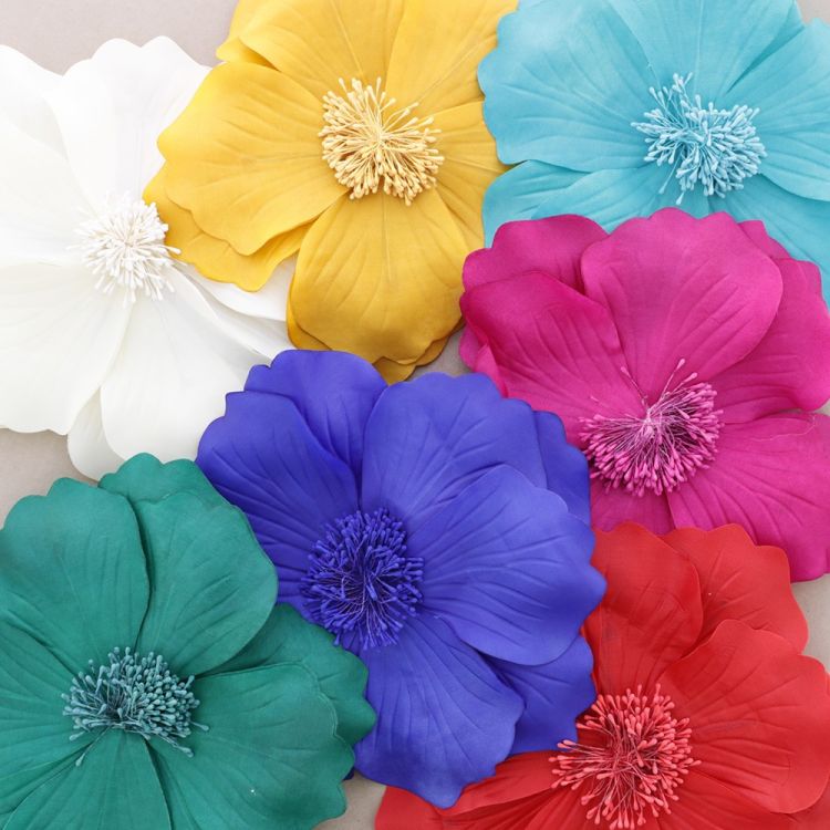 BROCHE FLOR TELA PÉTALOS 19CM 2