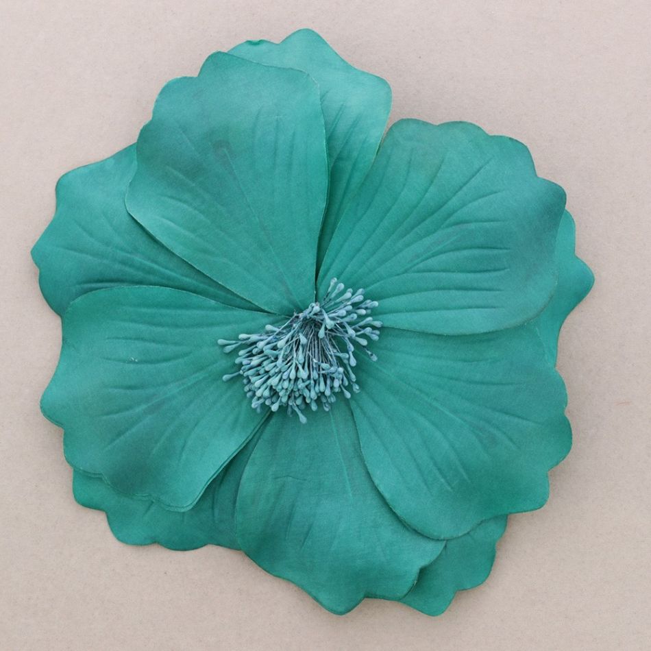 BROCHE FLOR TELA PÉTALOS 19CM