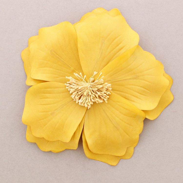 BROCHE FLOR TELA PÉTALOS 19CM