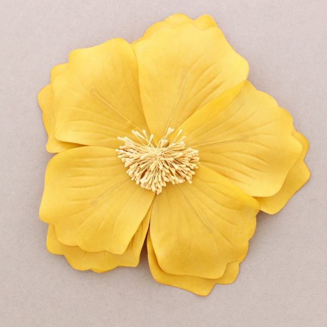 BROCHE FLOR TELA PÉTALOS 19CM