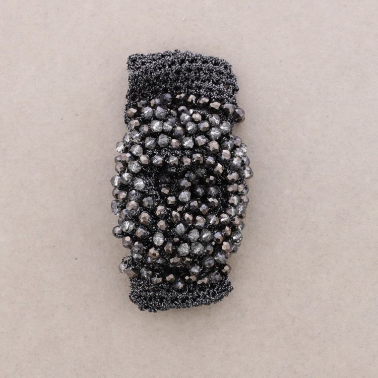 PULSERA TEJIDA CRISTALES FACETADOS 2