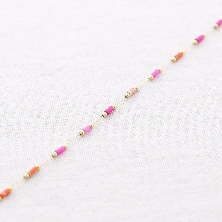 STEEL ANKLET WITH TUBES BEADS 2