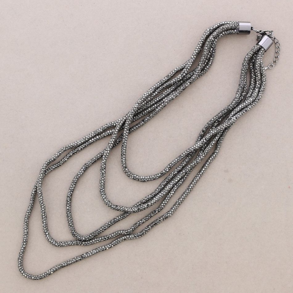 COLLAR CINCO FILAS CRISTALES