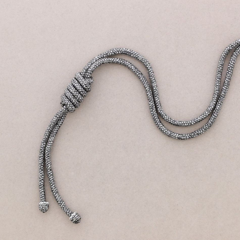 COLLAR LARGO ESPIRAL VERTICAL CRISTALES