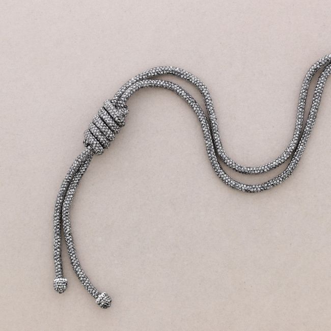 LONG VERTICAL SPIRAL CRYSTALS NECKLACE