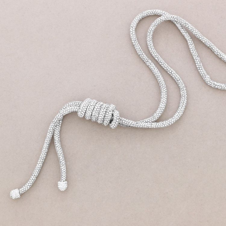 LONG VERTICAL SPIRAL CRYSTALS NECKLACE