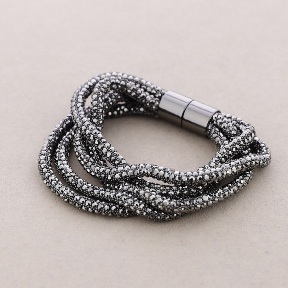 FIVE STRIP CRYSTAL BRACELET
