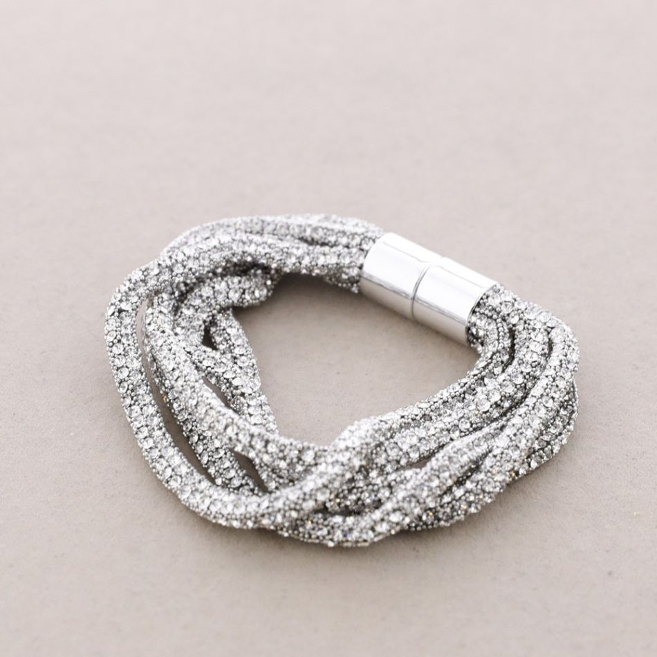 FIVE STRIP CRYSTAL BRACELET