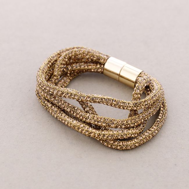 PULSERA CINCO TIRAS CRISTALES