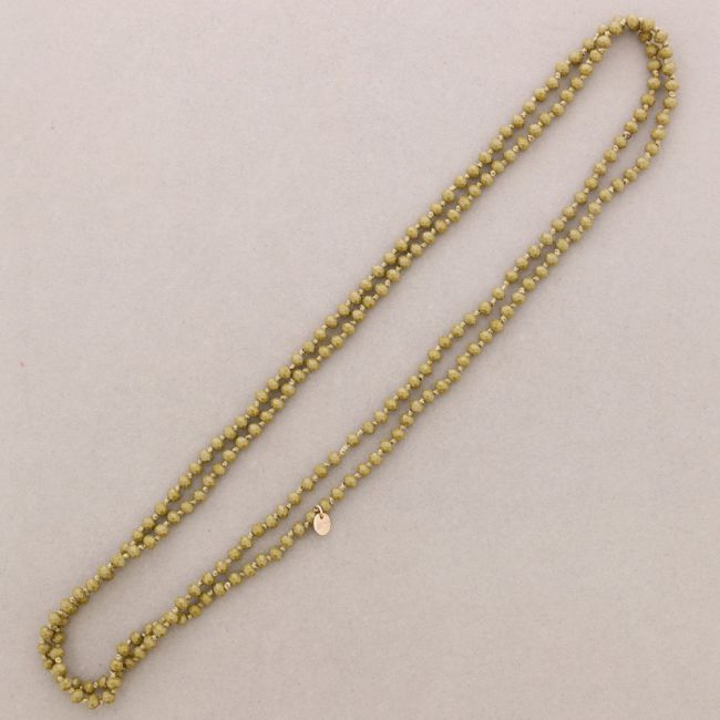 LONG NECKLACE WITH FACETED CRYSTAL BALL KNOTS 1.5M*6MM