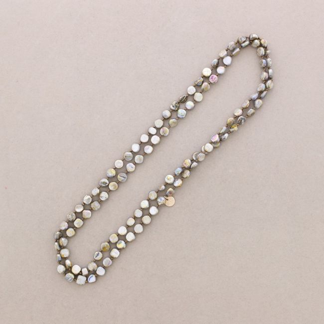 LONG NECKLACE KNOTS NACRE 1.2M