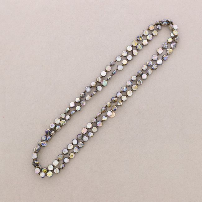 LONG NECKLACE KNOTS NACRE 1.2M