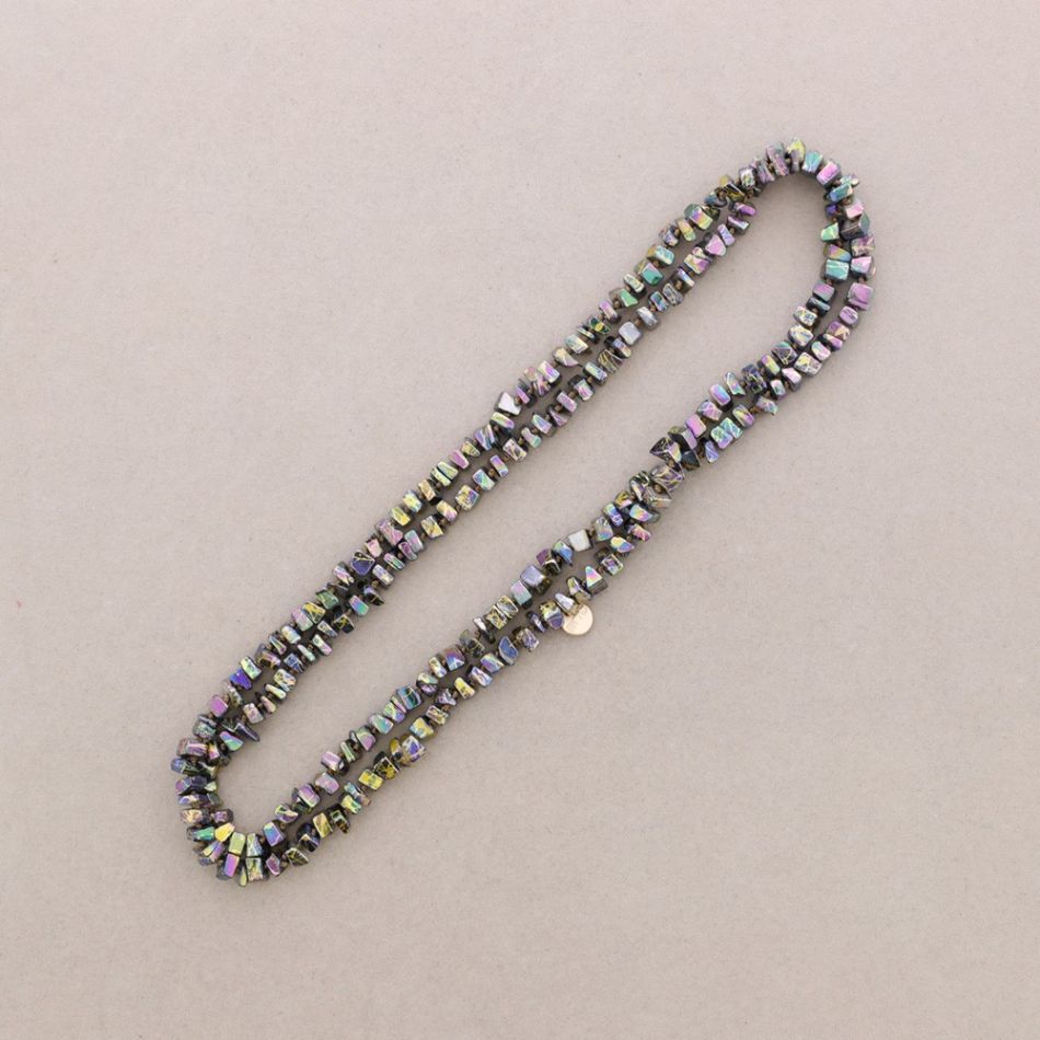 LONG NECKLACE KNOTS NACRE 1.2M