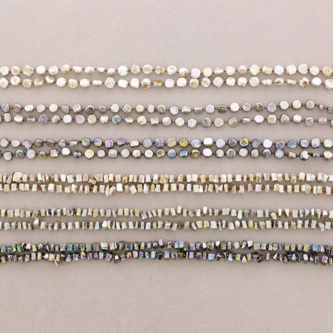 LONG NECKLACE KNOTS NACRE 1.2M