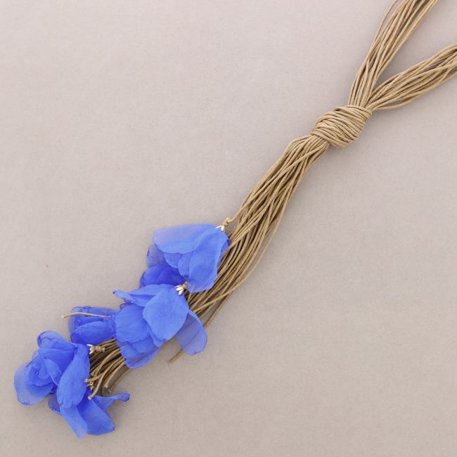COLLAR NUDO FLORES TELA