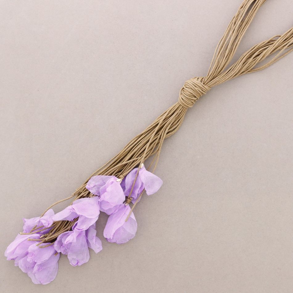 COLLAR NUDO FLORES TELA