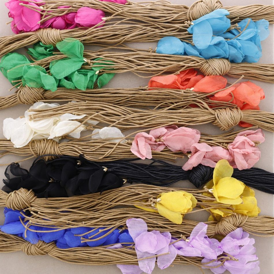 FABRIC FLOWER KNOT NECKLACE