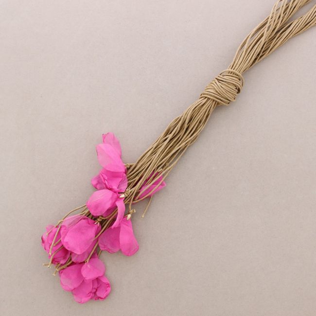 FABRIC FLOWER KNOT NECKLACE