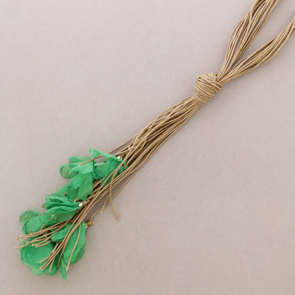 FABRIC FLOWER KNOT NECKLACE