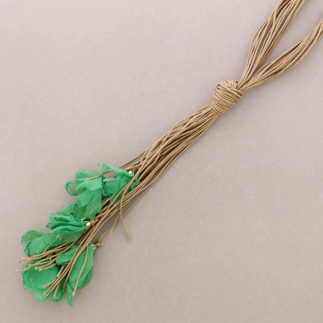 FABRIC FLOWER KNOT NECKLACE