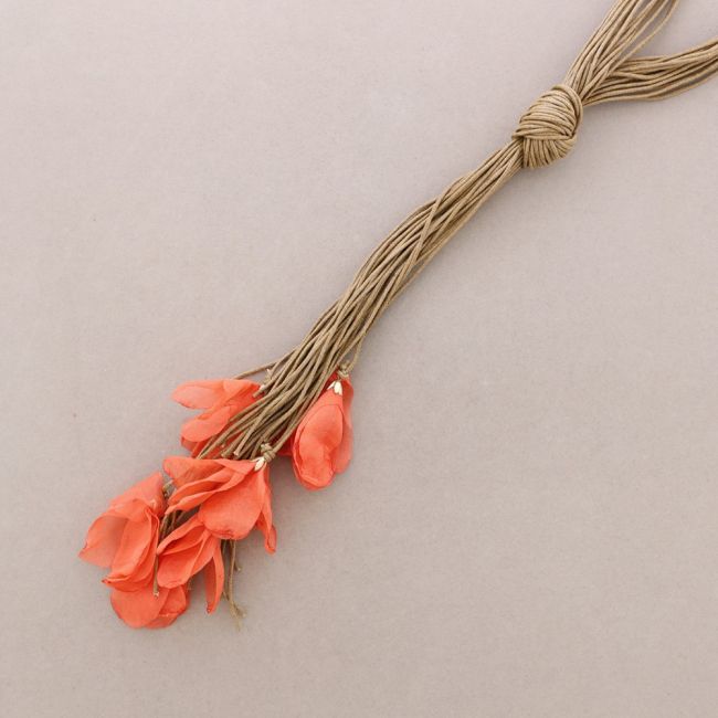 FABRIC FLOWER KNOT NECKLACE
