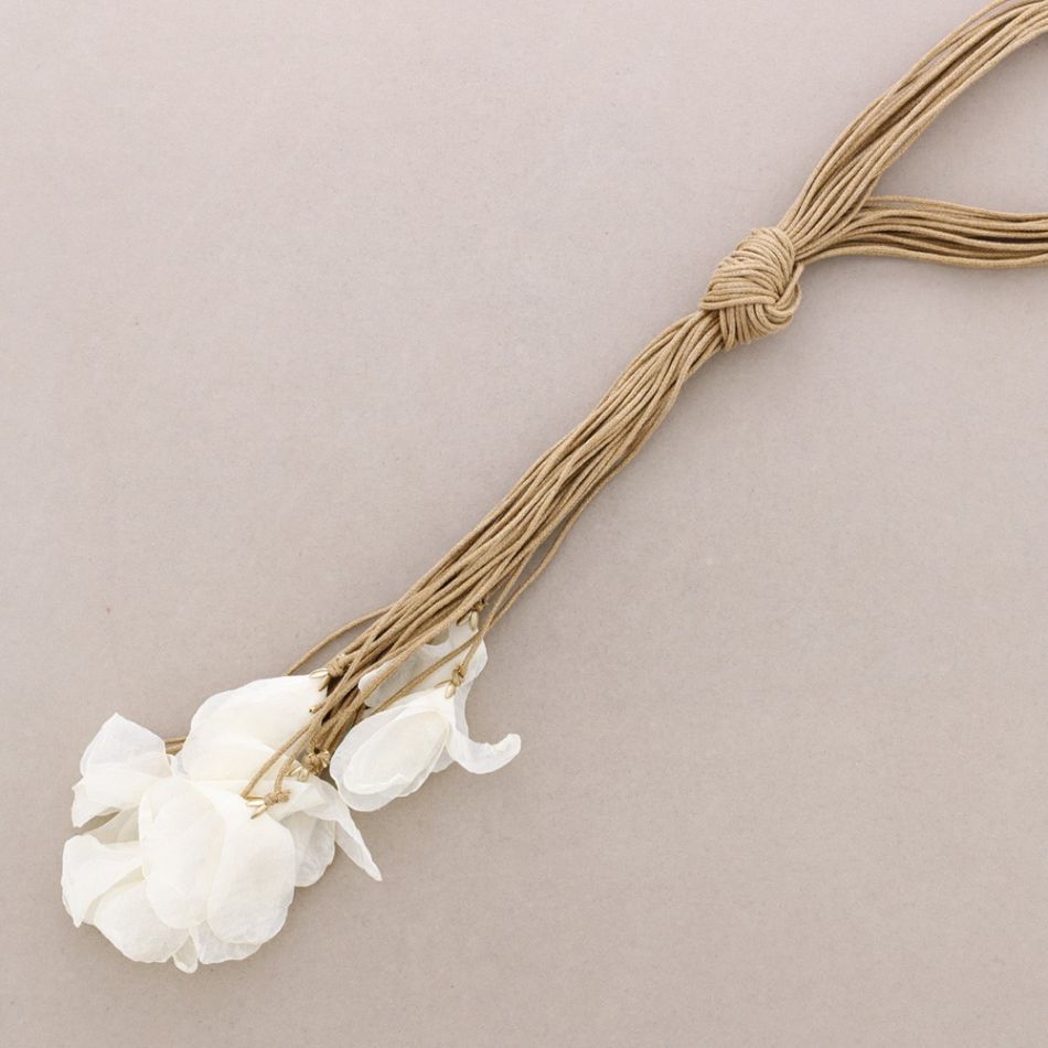 FABRIC FLOWER KNOT NECKLACE