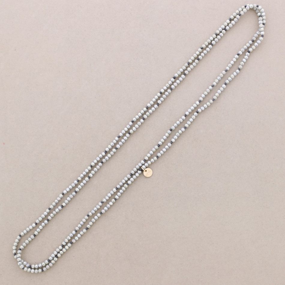 LONG NECKLACE KNOTS FACETED CRYSTAL BALLS 1,5M*4MM