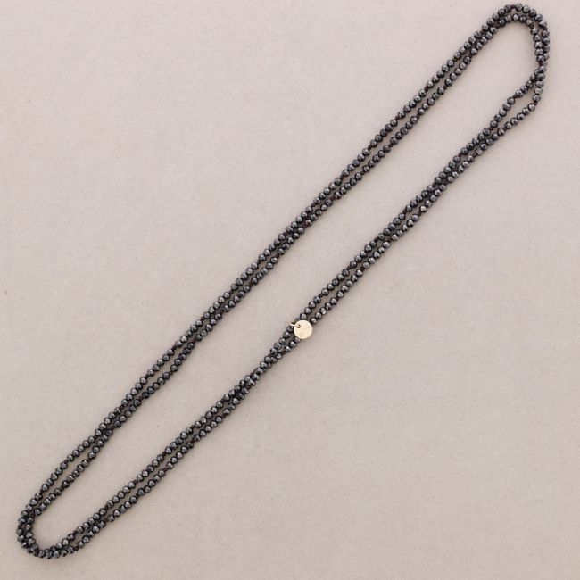 LONG NECKLACE KNOTS FACETED CRYSTAL BALLS 1,5M*4MM