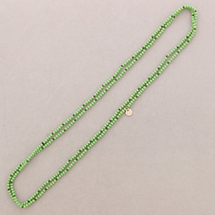 COLLAR LARGO NUDOS BOLAS CRISTALES FACETADOS 1,5M*4MM