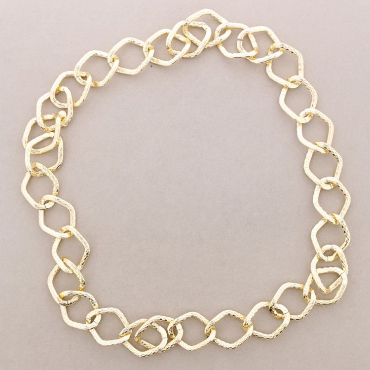 LONG METAL LINK NECKLACE 2