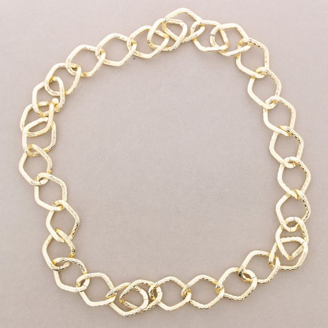 LONG METAL LINK NECKLACE