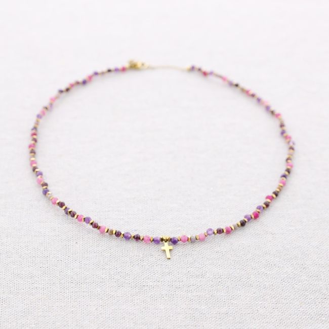 STONES STEEL NECKLACE