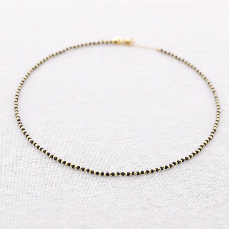 STEEL NECKLACE WITH BEADS 2