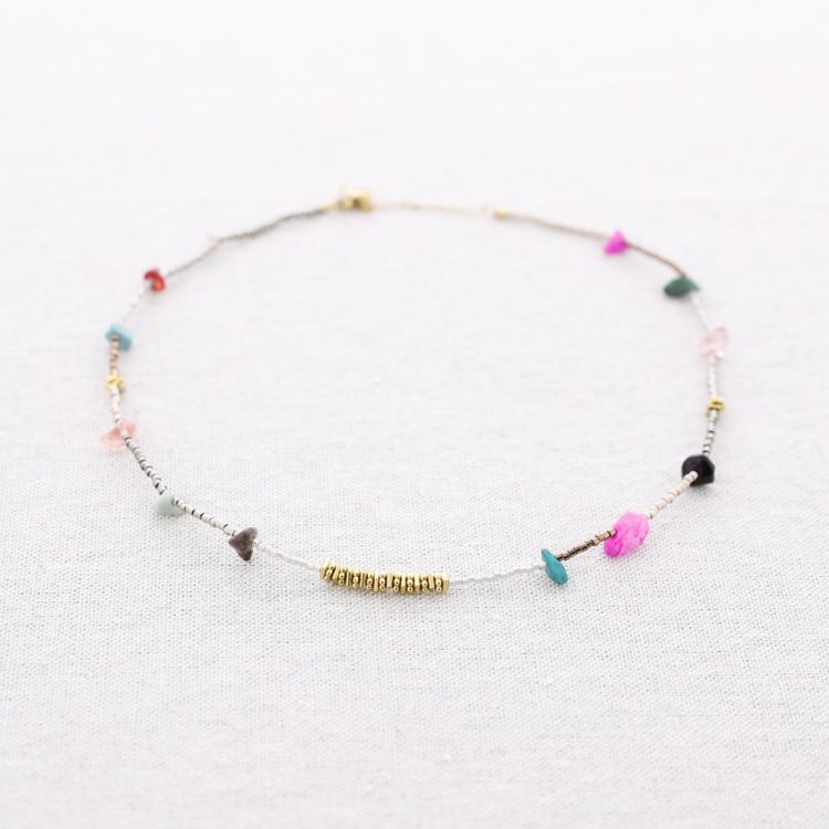 STONES STEEL NECKLACE 2