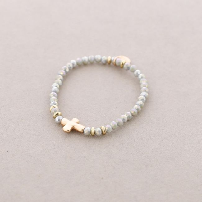 PULSERA ELÁSTICA CRISTALES FACETADOS 4MM