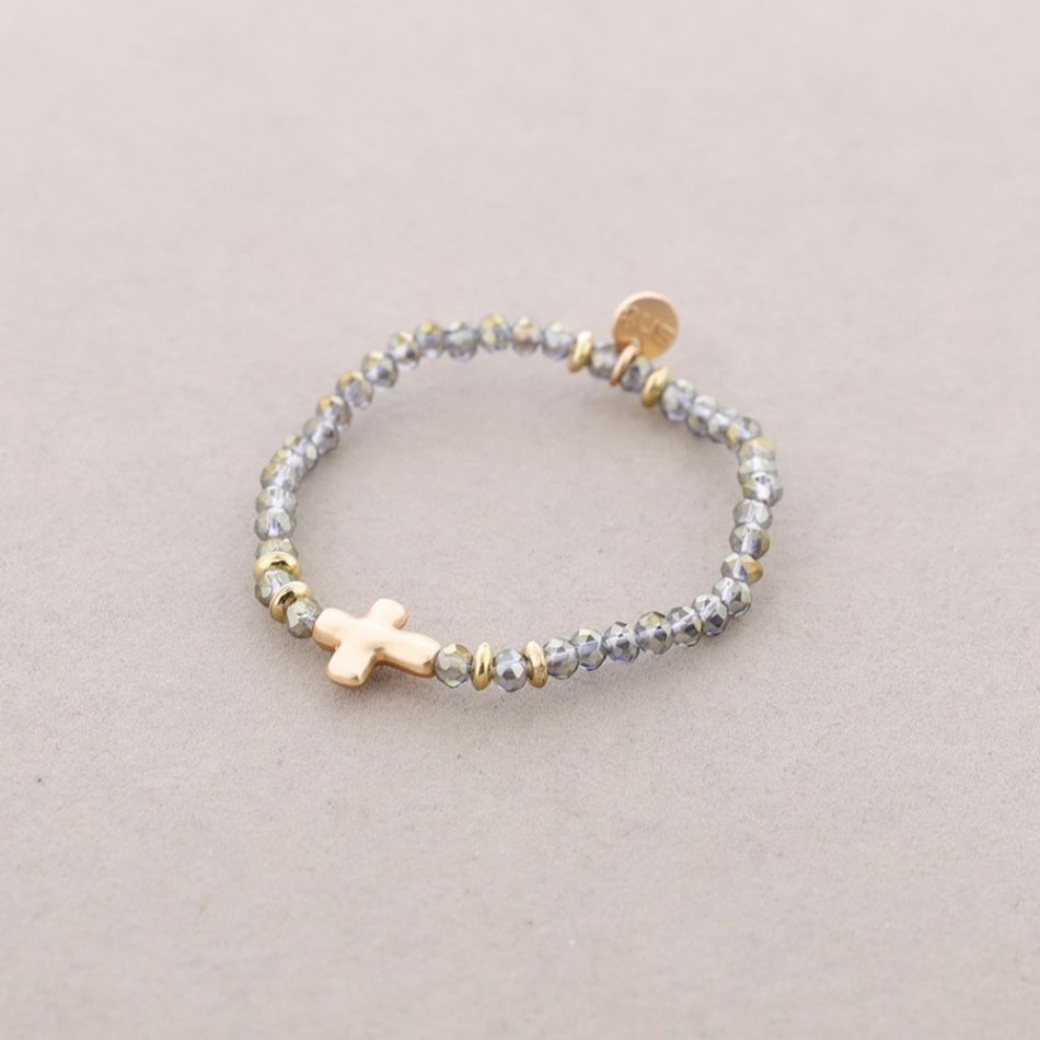PULSERA ELÁSTICA CRISTALES FACETADOS 4MM