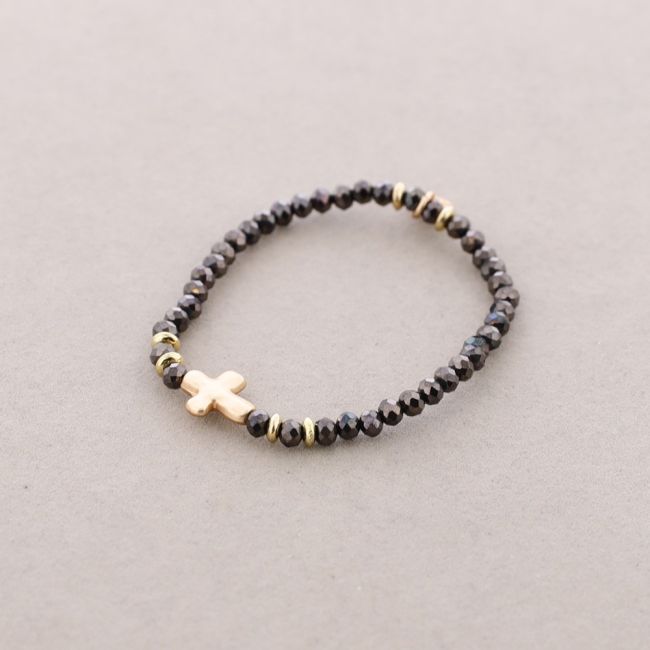 PULSERA ELÁSTICA CRISTALES FACETADOS 4MM