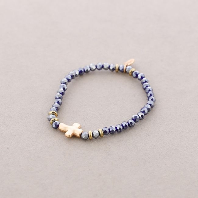 PULSERA ELÁSTICA CRISTALES FACETADOS 4MM