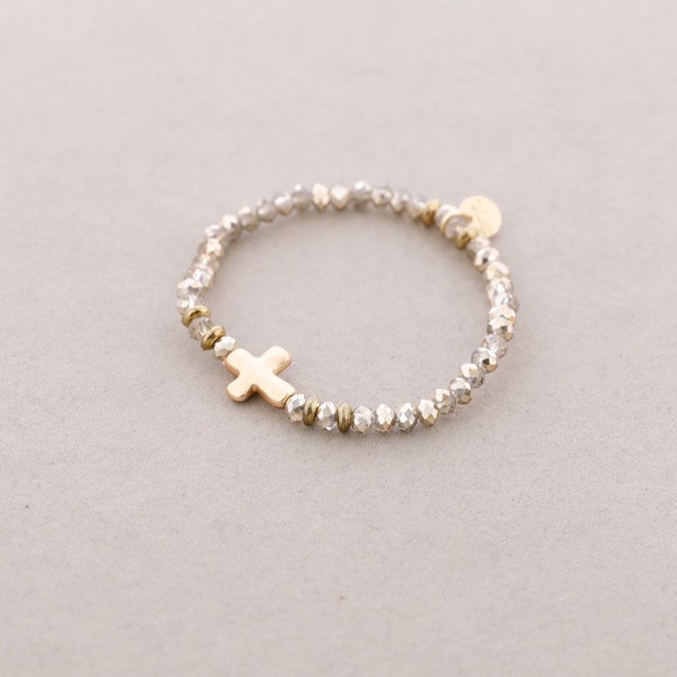 PULSERA ELÁSTICA CRISTALES FACETADOS 4MM